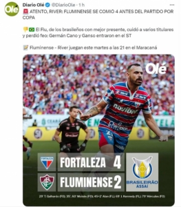 Imprensa Argentina Repercute Derrota Do Fluminense No Brasileir O Antes