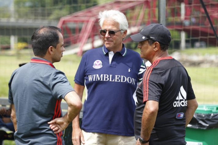 Flamengo - Caetano, Godinho e Muricy em Mangaratiba (foto:Gilvan de Souza/Flamengo)