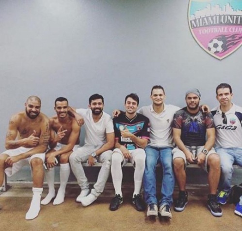 Adriano Imperador antes de estreia no Miami United (Foto: Reprodução/Instagram)