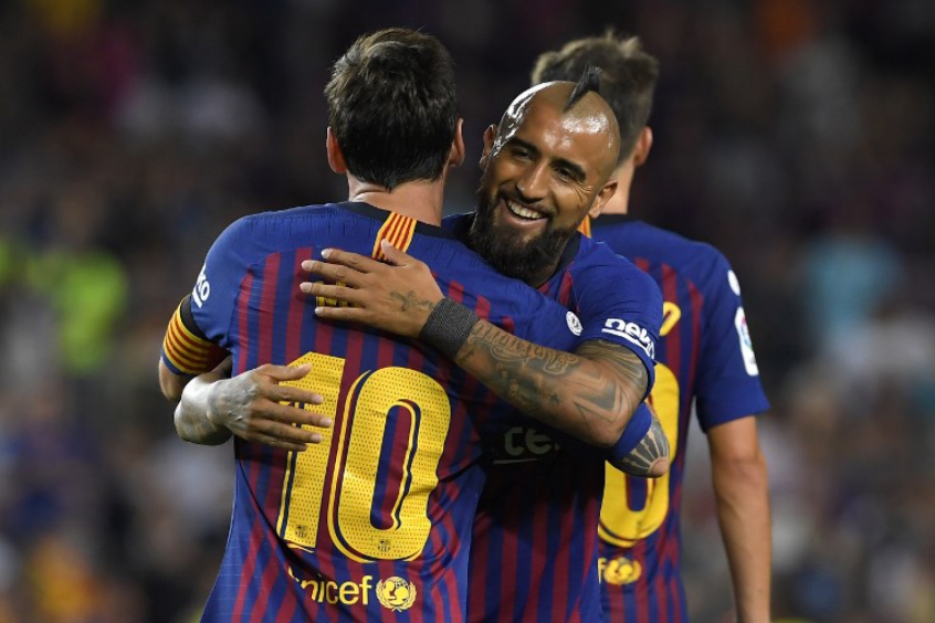 Messi e Vidal - Barcelona