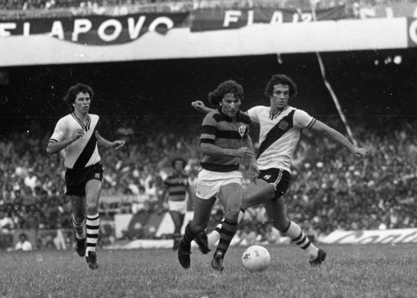 Zico marcado por Abel Braga, Flamengo x Vasco em 1978