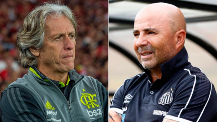 Montagem - Jorge Jesus e Jorge Sampaoli
