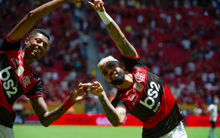 Flamengo x Athletico-PR - Bruno Henrique e Gabigol