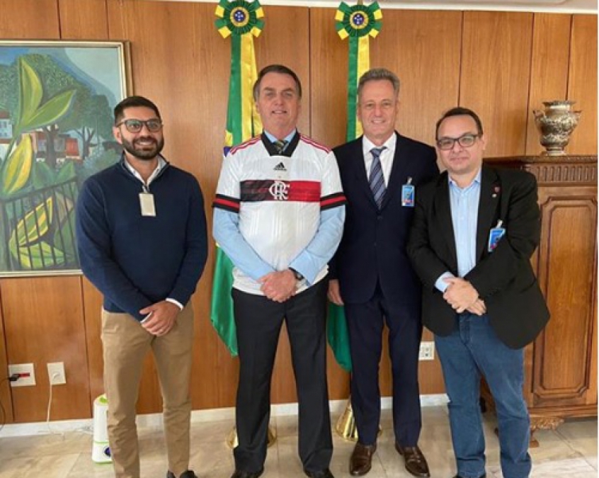 Márcio Tannure, Jair Bolsonaro, Rodolfo Landim e Aleksander Santos