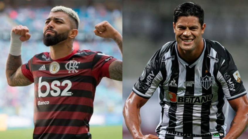 Gabigol, do Flamengo, e Hulk, do Atlético-MG