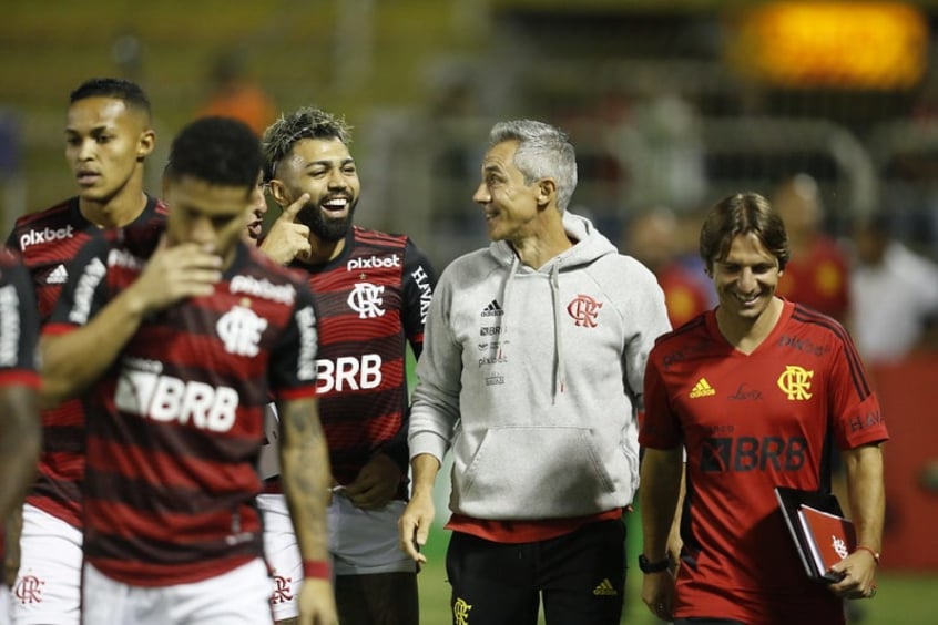 Flamengo x Altos-PI - Gabigol e Paulo Sousa