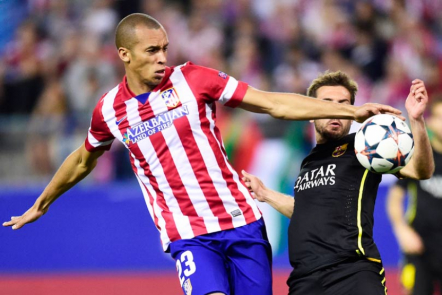 Zagueiro: Miranda, atuando pelo Atlético de Madrid (Foto: Javier Soriano/ AFP)