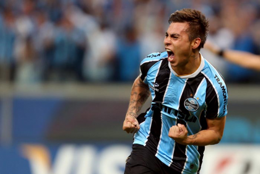 Defendendo o Hoffenheim, da Alemanha, o atacante chileno Eduardo Vargas j&aacute; jogou no Gr&ecirc;mio