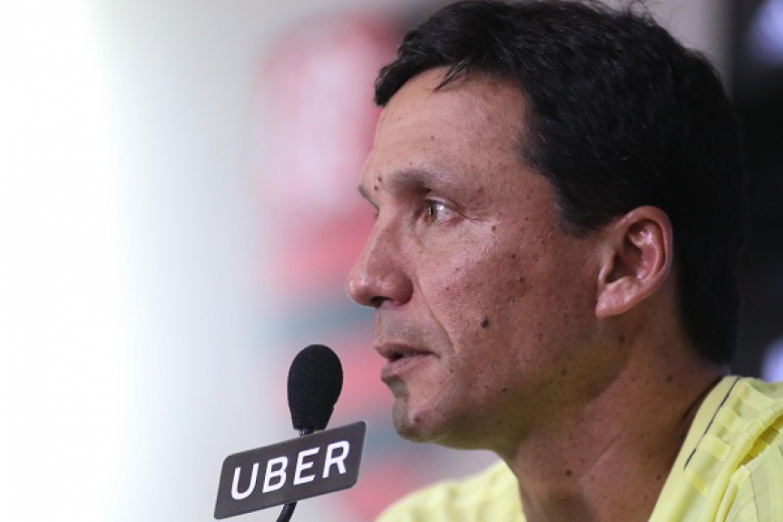 Z&eacute; Ricardo concedeu entrevista no Ninho do Urubu (Gilvan de Souza/Flamengo)