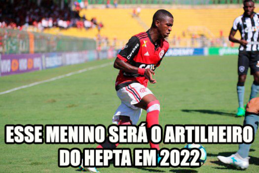 Flamenguistas fizeram memes exaltando a atua&ccedil;&atilde;o de Vin&iacute;cius J&uacute;nior