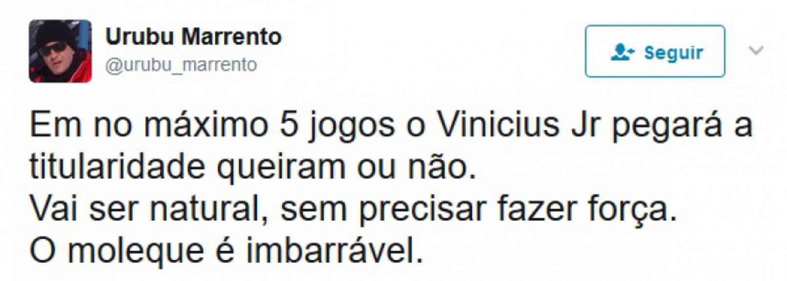 No Twitter, torcedores elogiaram entrada da promessa rubro-negra