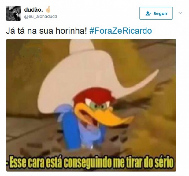 Rubro-negros postaram #ForaZeRicardo e assunto virou o mais falado no Twitter na noite de domingo