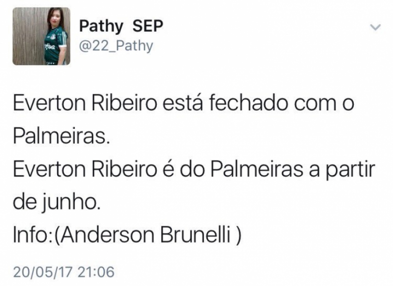 Prints mostram palmeirenses apostando na contrata&ccedil;&atilde;o de &Eacute;verton Ribeiro