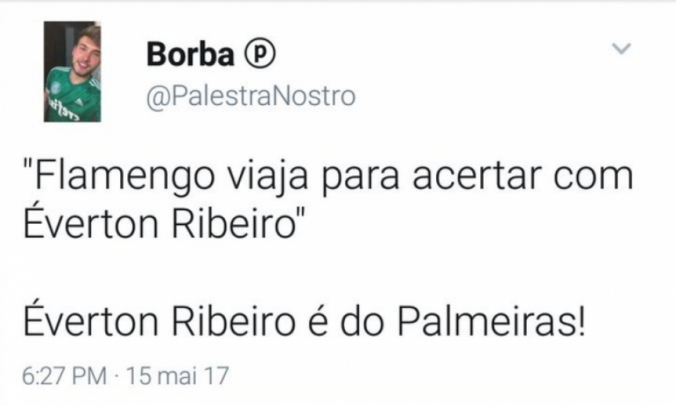 Prints mostram palmeirenses apostando na contrata&ccedil;&atilde;o de &Eacute;verton Ribeiro