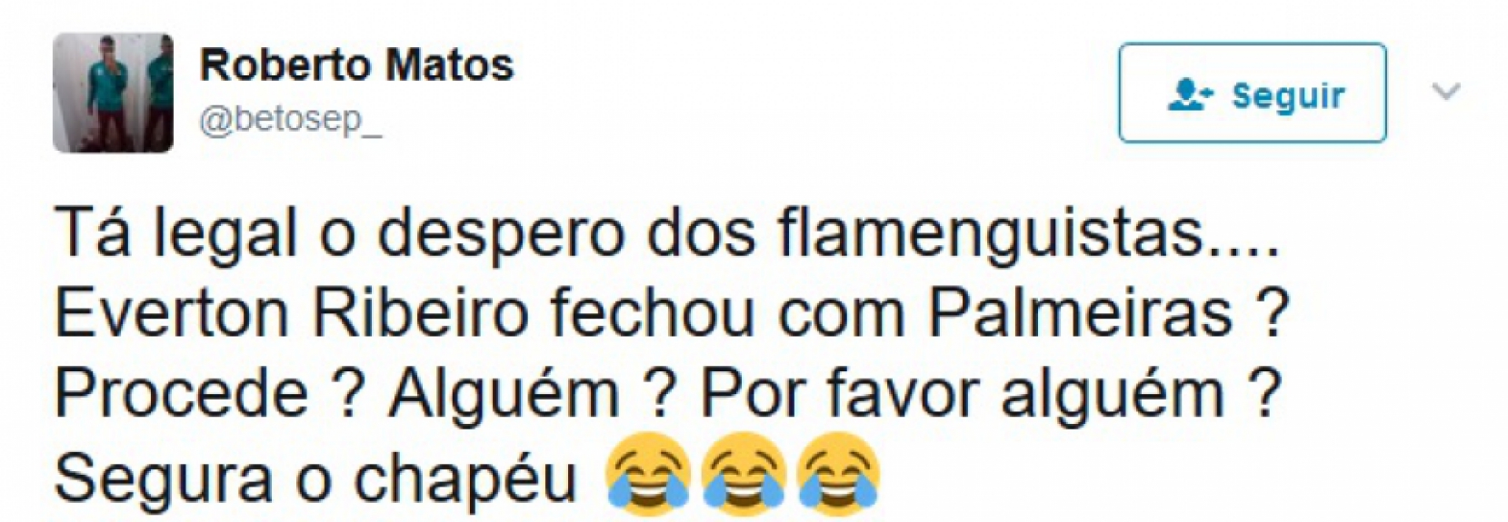 Prints mostram palmeirenses apostando na contrata&ccedil;&atilde;o de &Eacute;verton Ribeiro