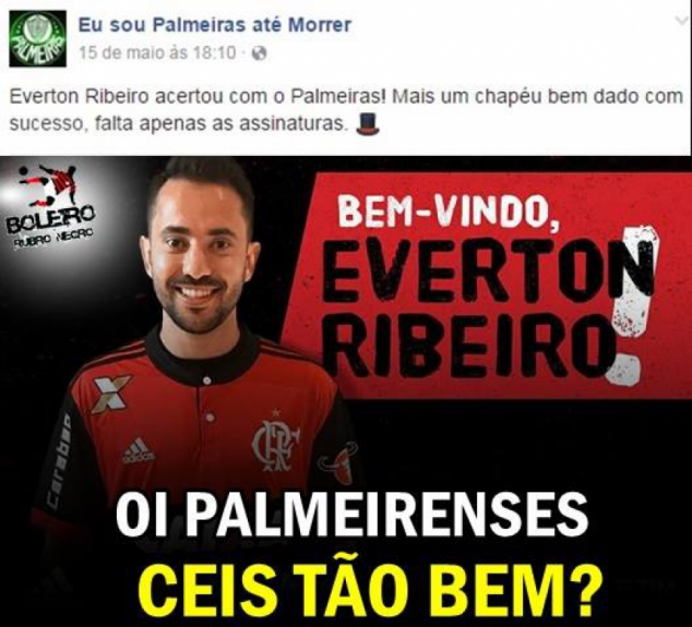 Acerto de &Eacute;verton Ribeiro com Flamengo rendeu memes na web