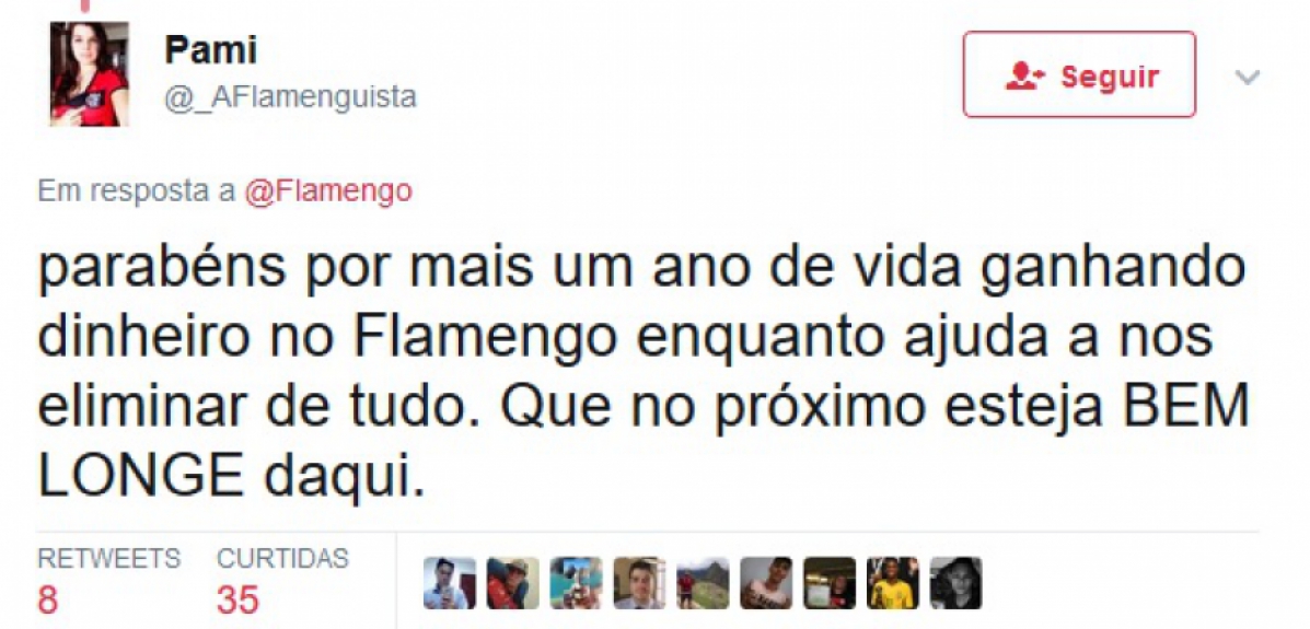 Rubro-negros aproveitaram post de parab&eacute;ns para cornetar M&aacute;rcio Ara&uacute;jo
