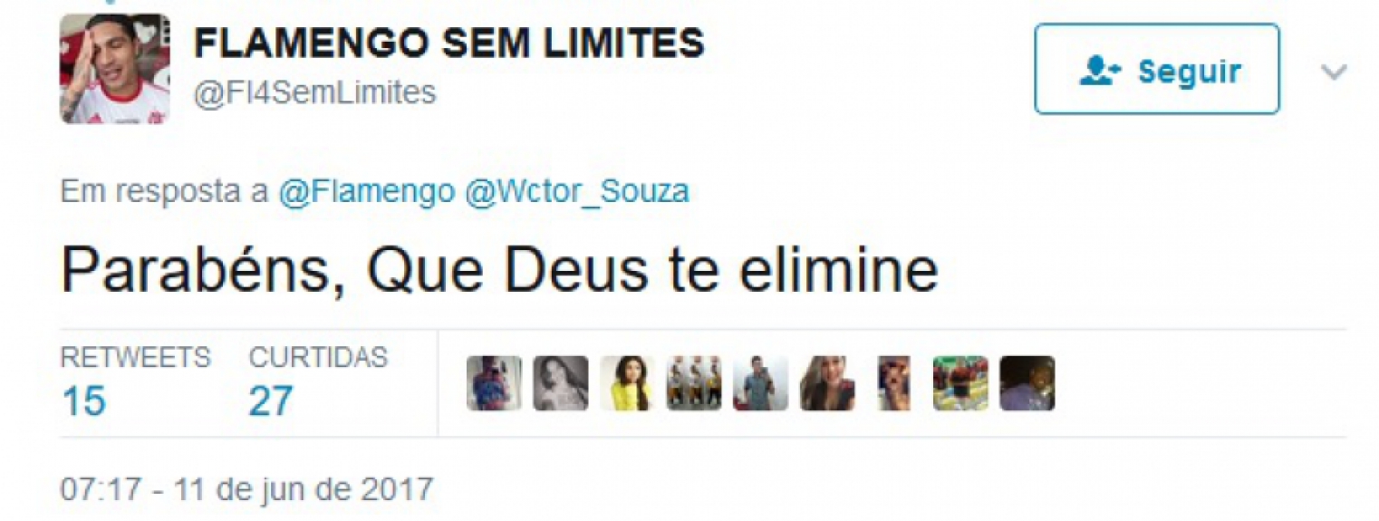 Rubro-negros aproveitaram post de parab&eacute;ns para cornetar M&aacute;rcio Ara&uacute;jo