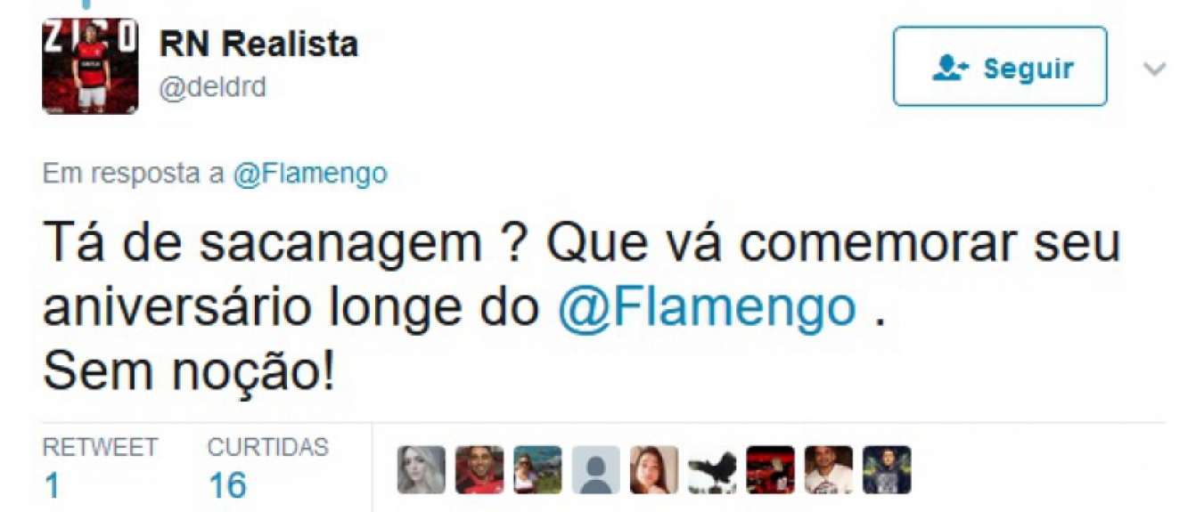 Rubro-negros aproveitaram post de parab&eacute;ns para cornetar M&aacute;rcio Ara&uacute;jo