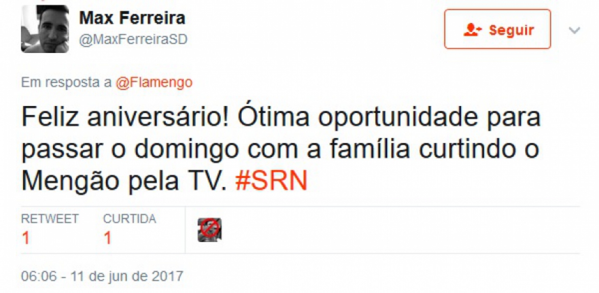Rubro-negros aproveitaram post de parab&eacute;ns para cornetar M&aacute;rcio Ara&uacute;jo
