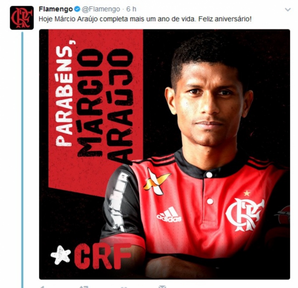 Post do perfil oficial do Flamengo deu origem aos coment&aacute;rios