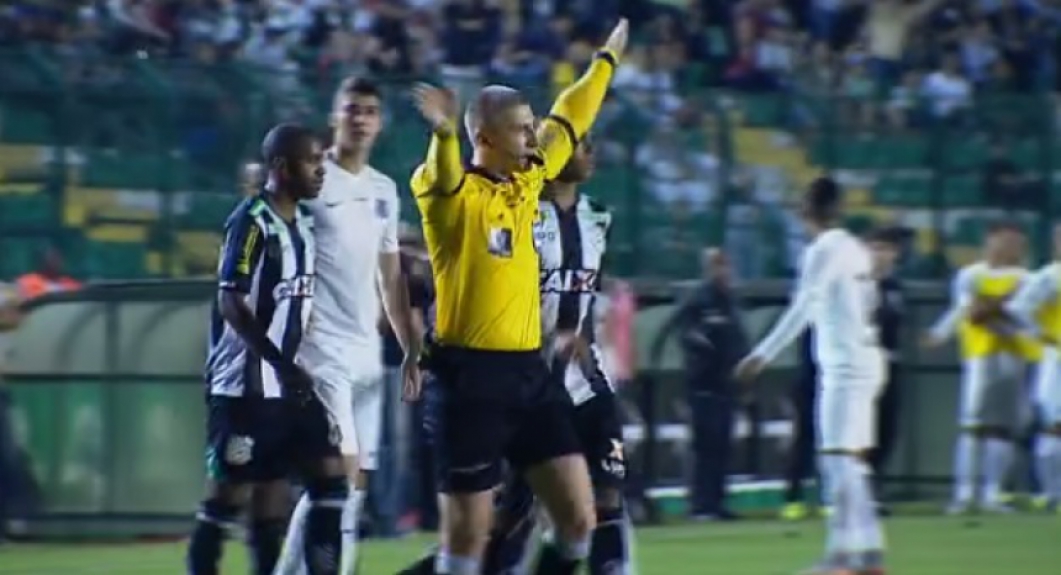 Figueirense 0x1 Santos - Gol anulado de Gabigol (Foto: Reprodu&ccedil;&atilde;o)