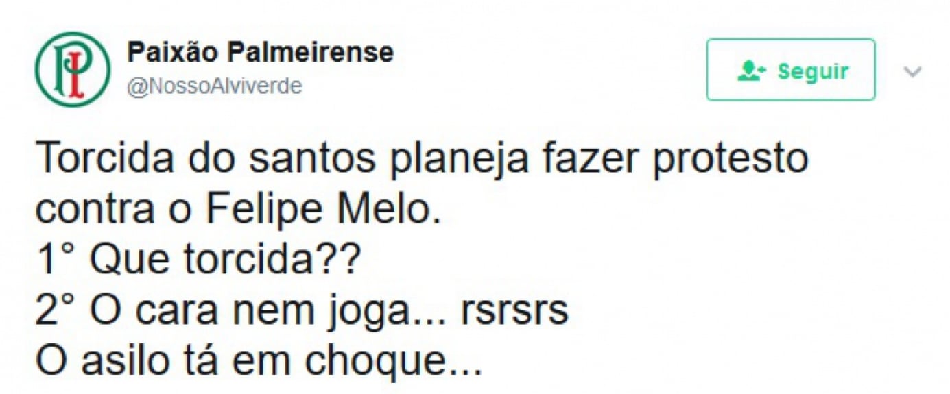 Protesto De Santistas Contra Felipe Melo Vira Piada Entre Palmeirenses