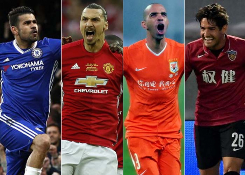 Montagem - Diego Costa, Ibrahimovic, Diego Tardelli e Alexandre Pato