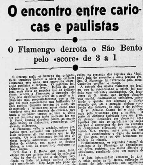 Registro no jornal de 1915 da estreia na Rua Paissandu
