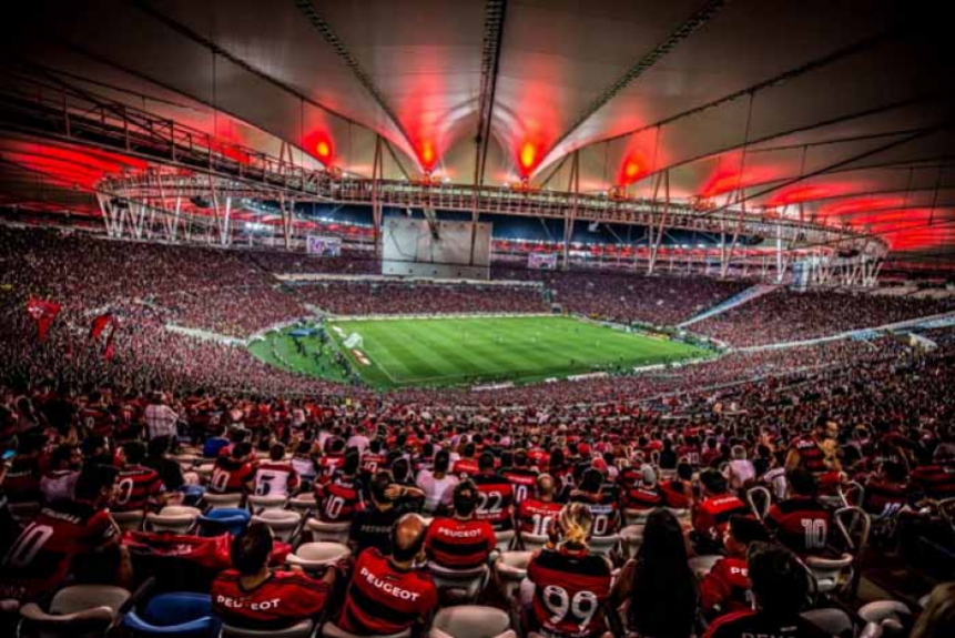 torcida do Flamengo no Maracan&atilde; atual