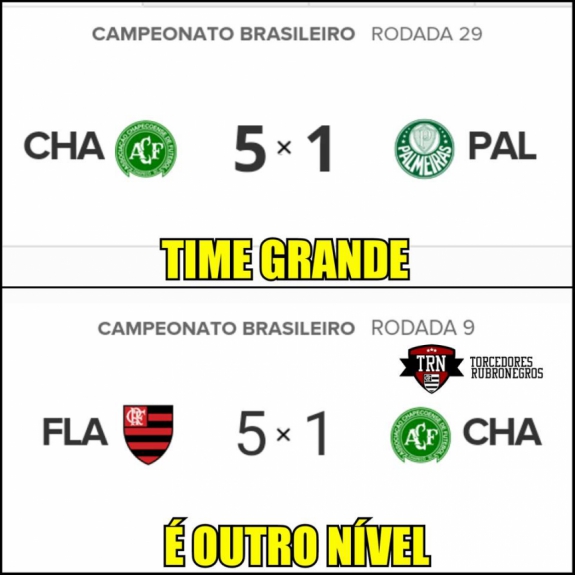 Os melhores memes da goleada do Flamengo sobre a Chapecoense