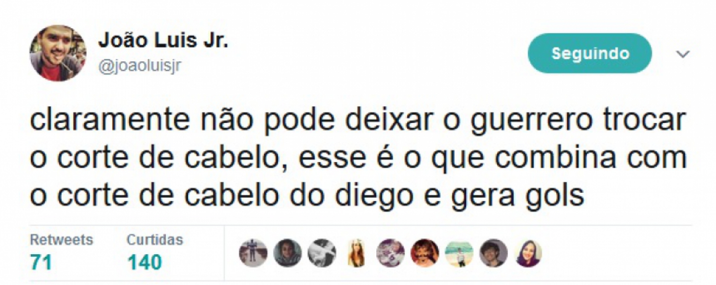 Novo corte de cabelo tamb&eacute;m foi considerado diferencial para os gols