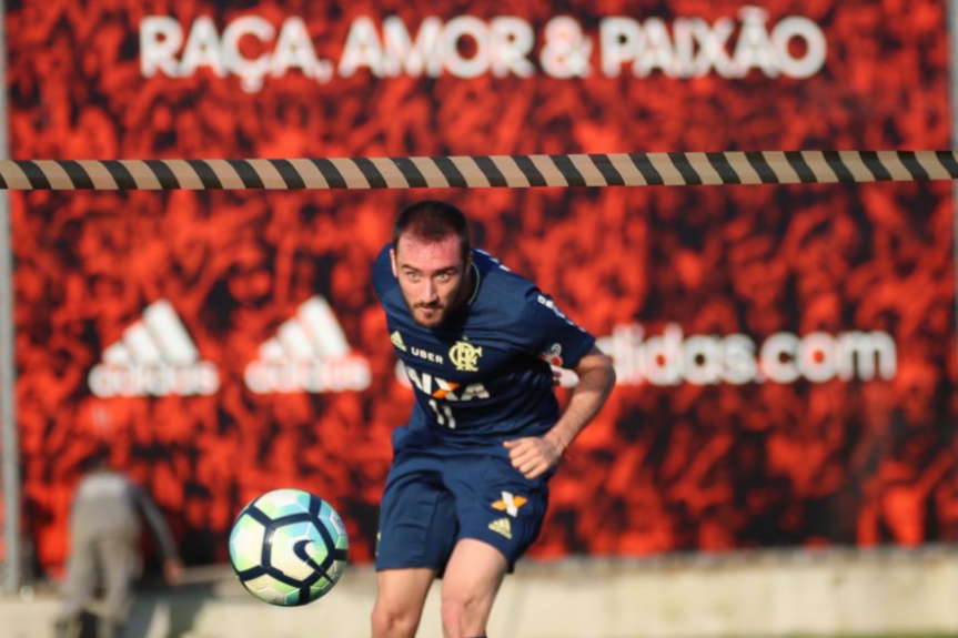 Mancuello em treino do Flamengo