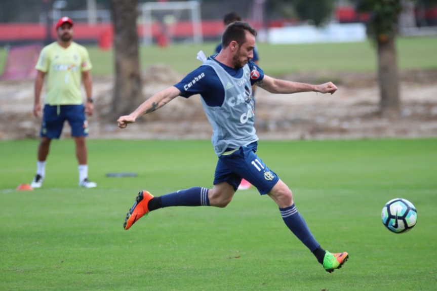 Mancuello em treino do Flamengo