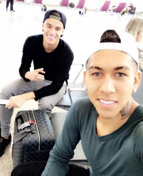 Roberto Firmino e Philippe Coutinho