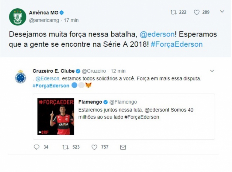 Am&eacute;rica-MG e Cruzeiro #For&ccedil;aEderson