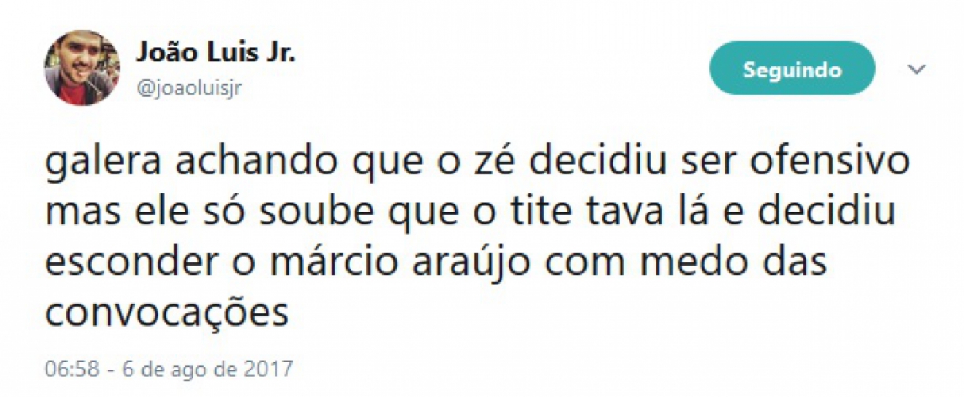 Internautas brincaram com sa&iacute;da do volante do time titular do Flamengo