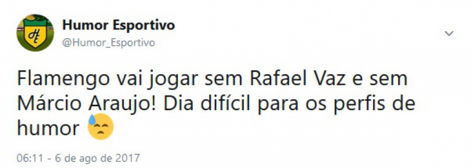 Internautas brincaram com sa&iacute;da do volante do time titular do Flamengo