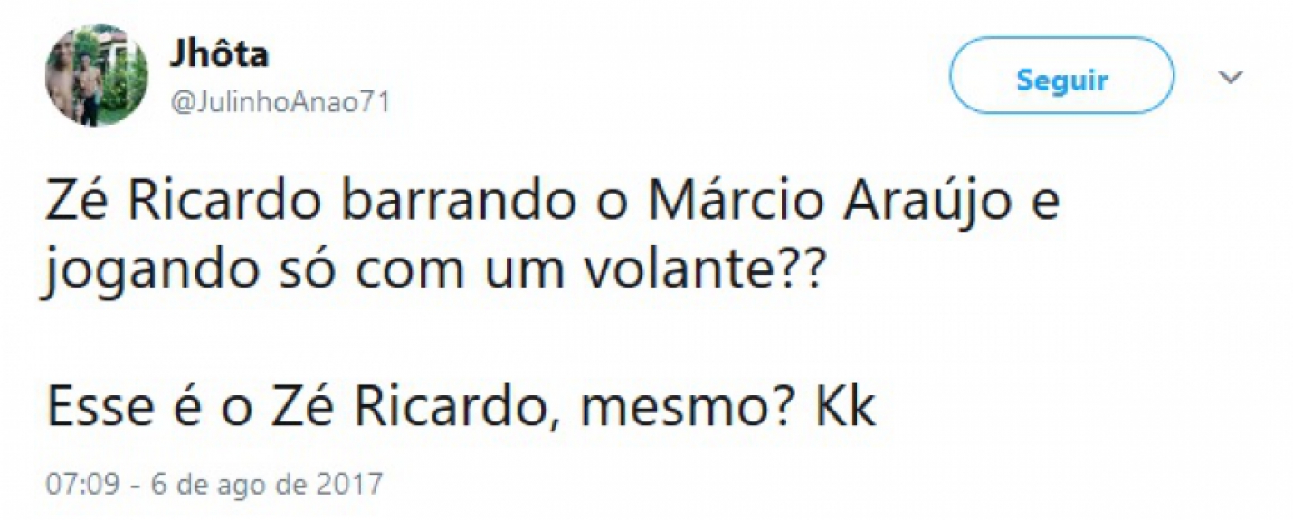 Internautas brincaram com sa&iacute;da do volante do time titular do Flamengo