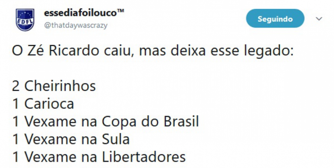 Anúncio da demissão de Zé Ricardo agitou a web