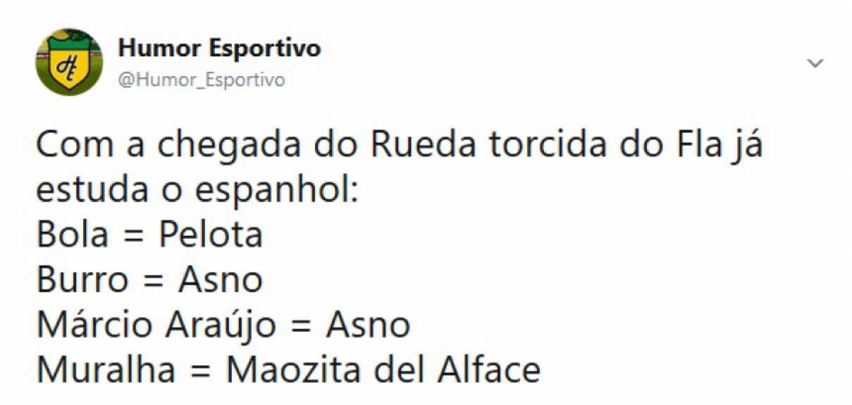 Mudança no comando técnico do Flamengo virou assunto para brincadeiras