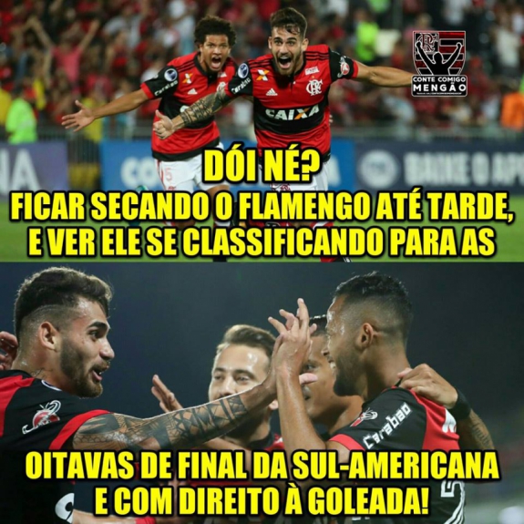 Rubro-negros comemoram classifica&ccedil;&atilde;o na Copa Sul-Americana