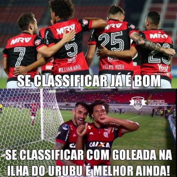 Rubro-negros comemoram classifica&ccedil;&atilde;o na Copa Sul-Americana