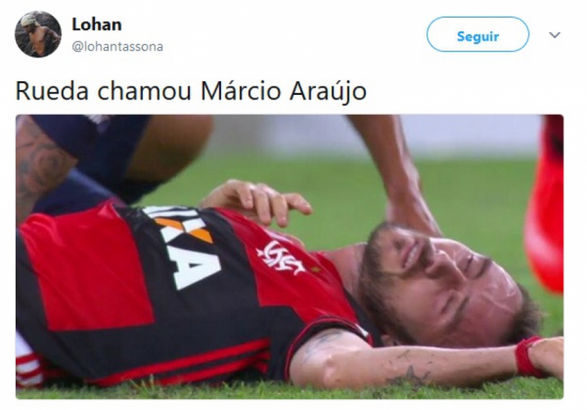 M&aacute;rcio Ara&uacute;jo virou o assunto mais comentado do Twitter no Brasil durante o duelo contra o Botafogo