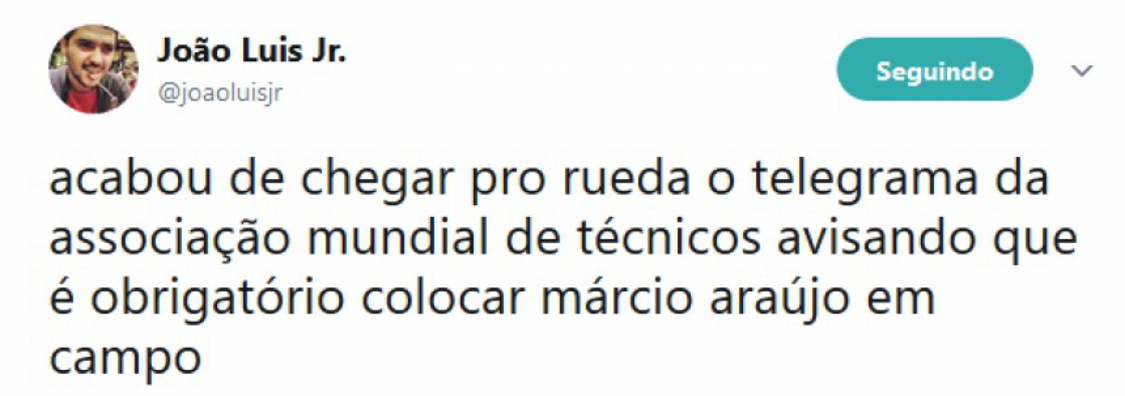 M&aacute;rcio Ara&uacute;jo virou o assunto mais comentado do Twitter no Brasil durante o duelo contra o Botafogo