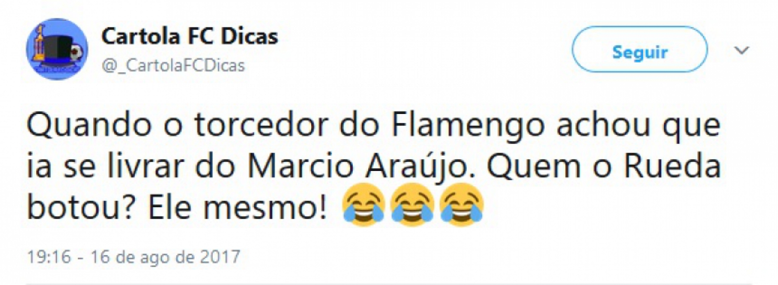 M&aacute;rcio Ara&uacute;jo virou o assunto mais comentado do Twitter no Brasil durante o duelo contra o Botafogo