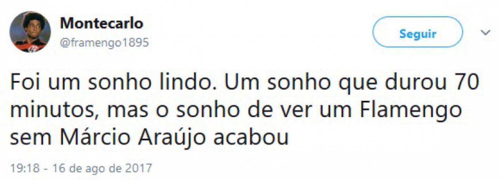 M&aacute;rcio Ara&uacute;jo virou o assunto mais comentado do Twitter no Brasil durante o duelo contra o Botafogo