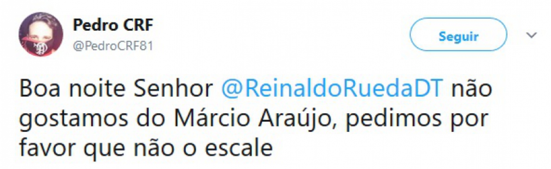 M&aacute;rcio Ara&uacute;jo virou o assunto mais comentado do Twitter no Brasil durante o duelo contra o Botafogo