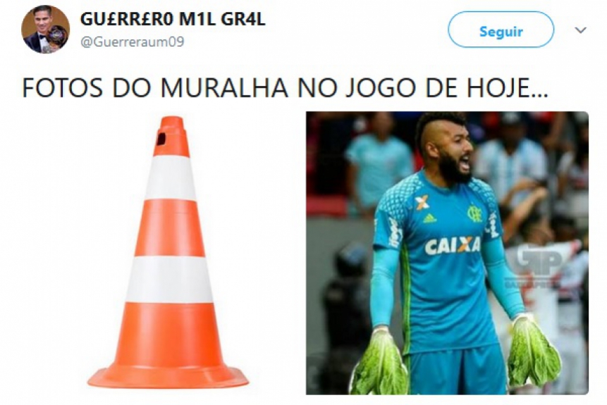 A internet não perdoou a atuação de Muralha diante do Paraná