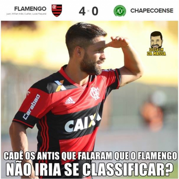 Os melhores memes da goleada do Flamengo sobre a Chapecoense